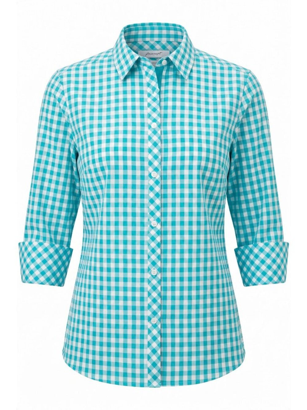 Foxcroft Morgan Women's 8 Non-Iron Stretch Gingham Shirt